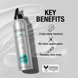 Kenra Nitro Memory Crème 18 | Firm Hold Crème Mousse | 3 Day Style Memory